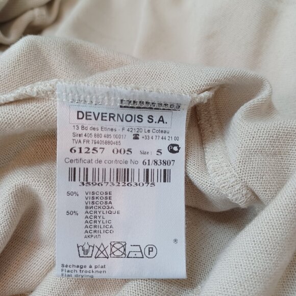 Devernois Paris Sweater Cardigan Waterfall Tan Viscose Womens Medium Large - Picture 10 of 12